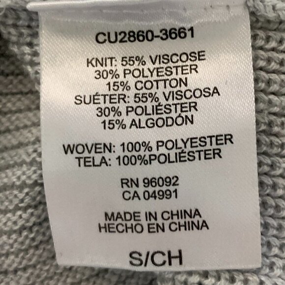 NWT Hilary Radley Ribbed Mock-Layer Crew Neck Tunic Knit Top S Heather Grey 70B - Picture 8 of 9